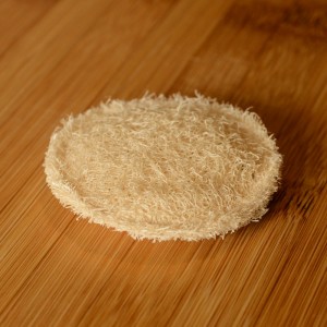 disque peeling facial en luffa - article de salle de bain - Floreleï